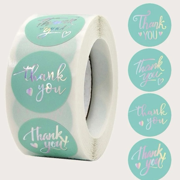 Other - 500 pc Thank You Sticker Roll